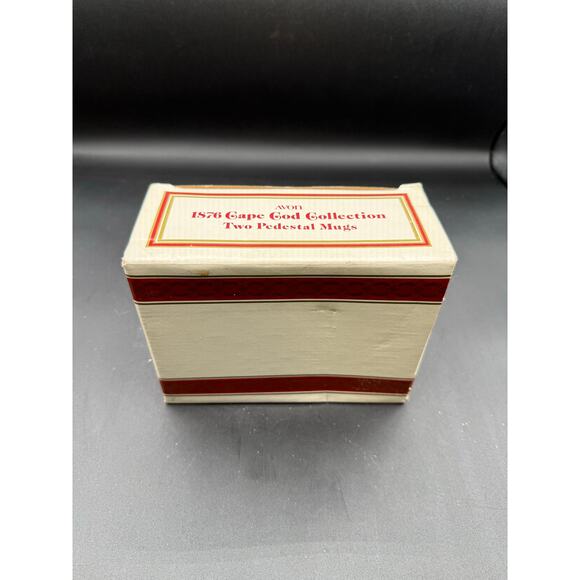 Set of 2 Vintage Avon 1876 Cape Cod Ruby Red Footed Pedestal Mugs-NIB - Picture 9 of 10